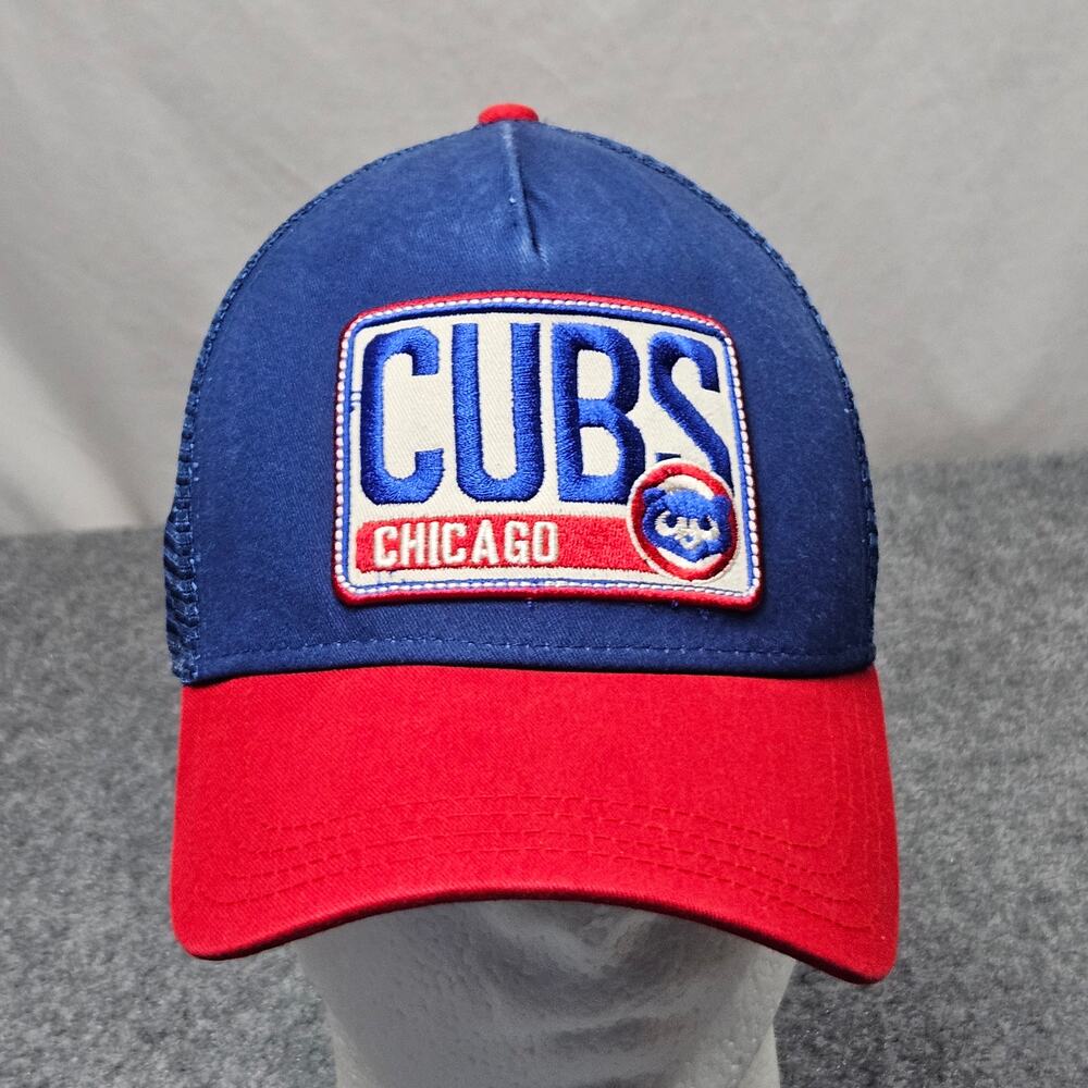 New Era Cubs Trucker Hat Blue Red Mesh Snapback Cooperstown Collection